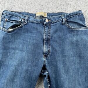 Wrangler Jeans Mens 38x30 Blue Relaxed Fit Stretch Straight Denim Casual Flex